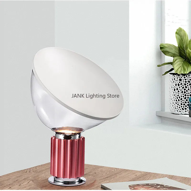 Italy floss Radar table lamp Aluminum Glass Shade LED Desk Light For bedroom bedside Study living room High-end decors lighting