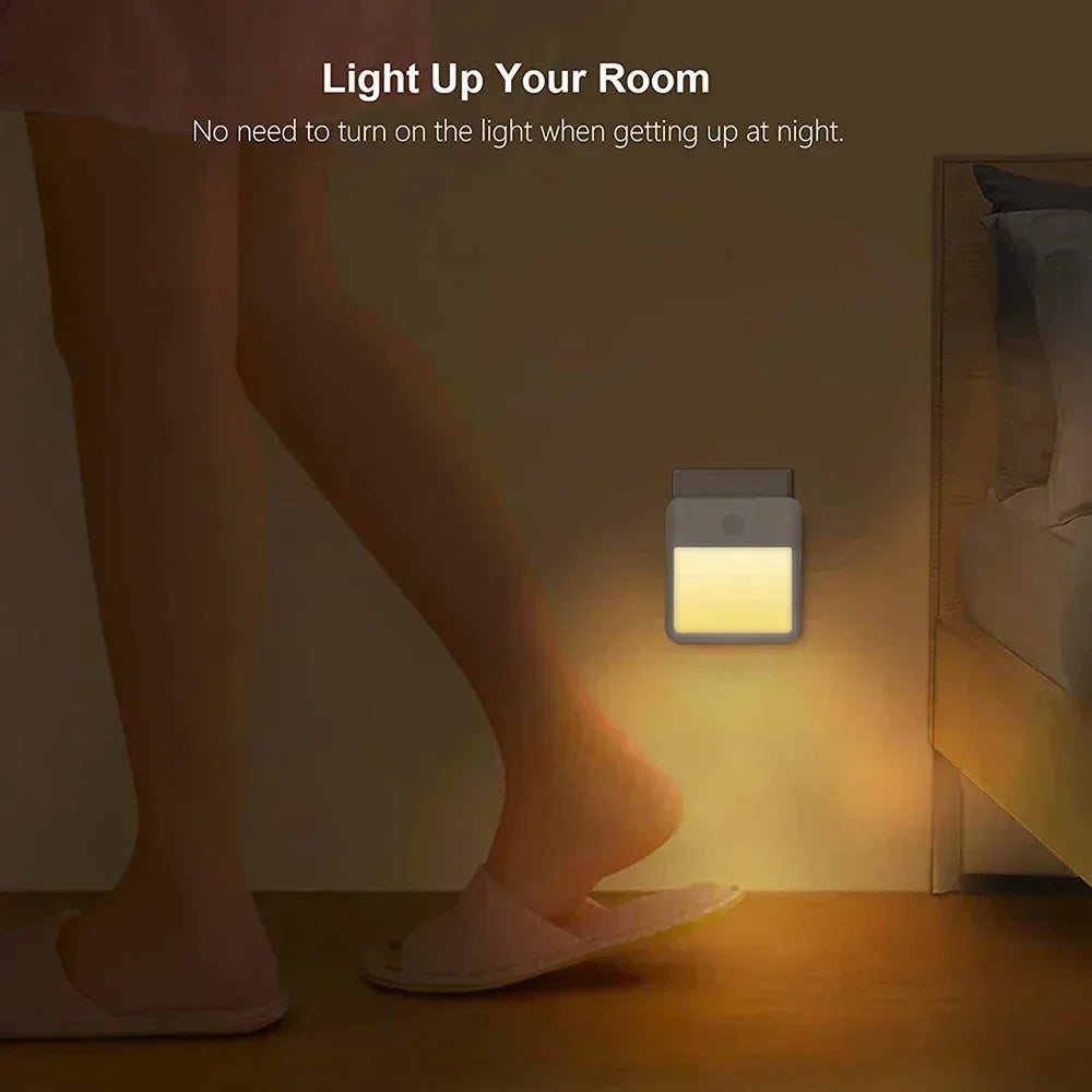 Plug-in LED Motion Sensor Night Light - EU/US/UK/AU - Dusk to Dawn Sensor