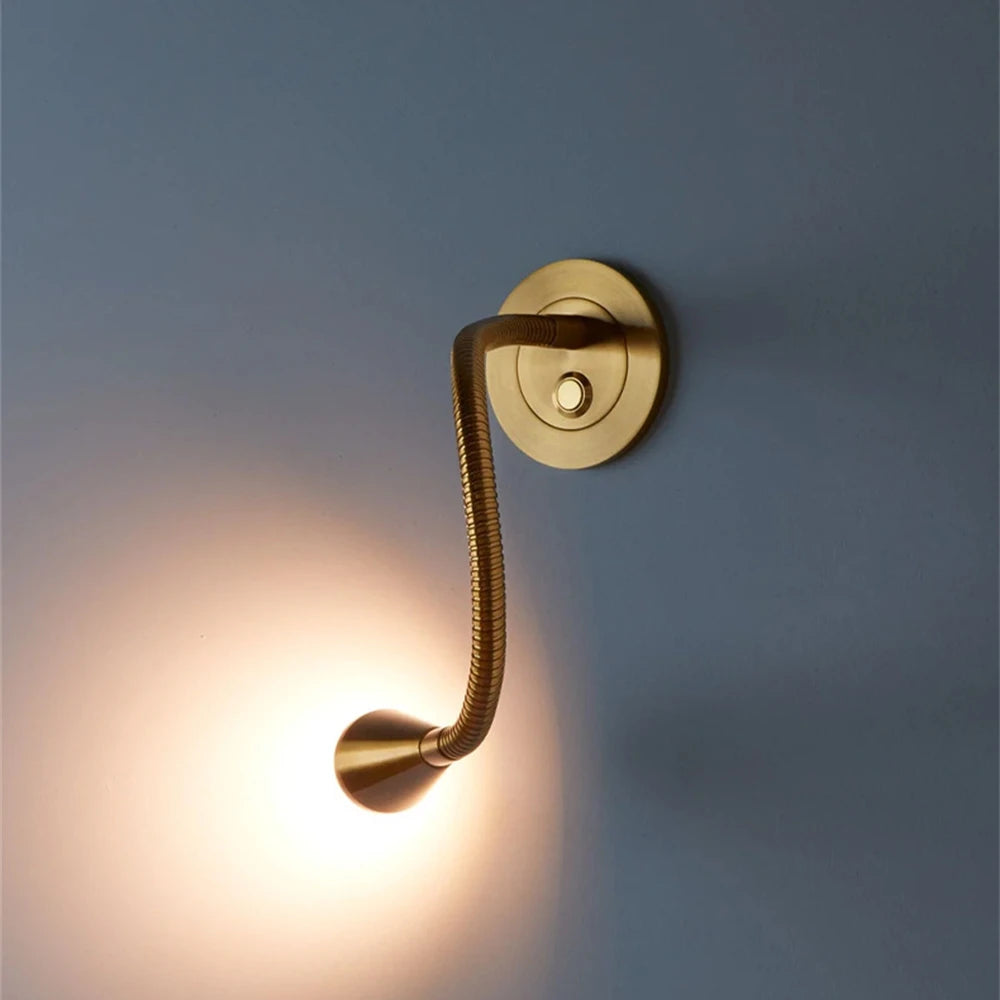 Topoch Recessed Headboard Light LED Spotlight Sconces Bedside Reading Lamp with Switch 3W AC 220-240V Antique Home Decor Fixture