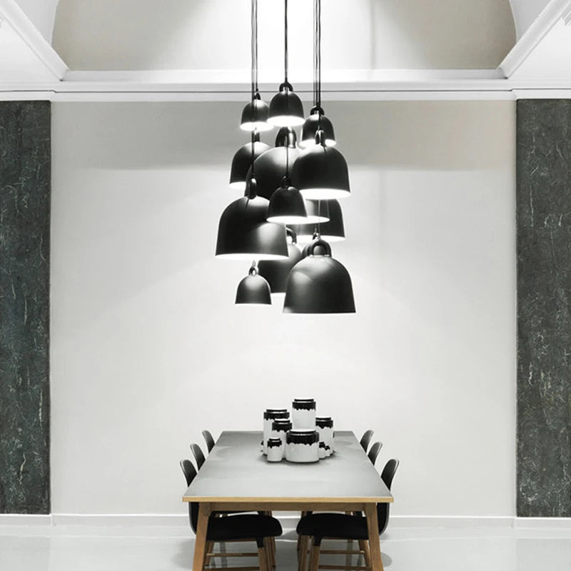 Nordic Minimalist Creative Pot Lid Chandelier Led Restaurant Bar Pendant Lights Lustre Dining Room Loft Bedroom Bedside Lamp