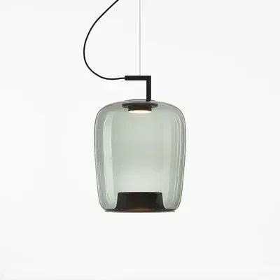 Nordic Glass Pendant Light - Minimalist Art Hanging Lamp for Bedroom & Bedside