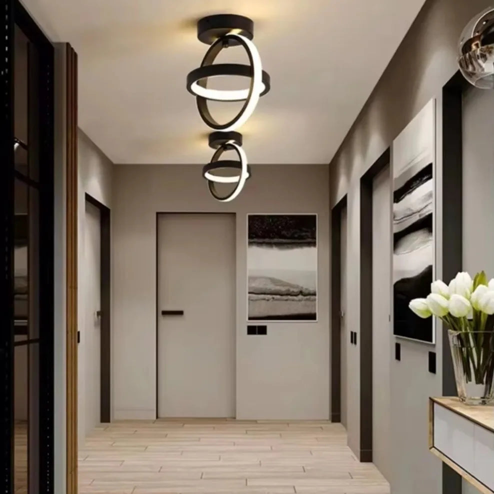Household LED Chandelier Three Colors Lamp Modern Style Ceiling Lamp Bedroom Light Surface Installation 85-265V Dining Room Lamp