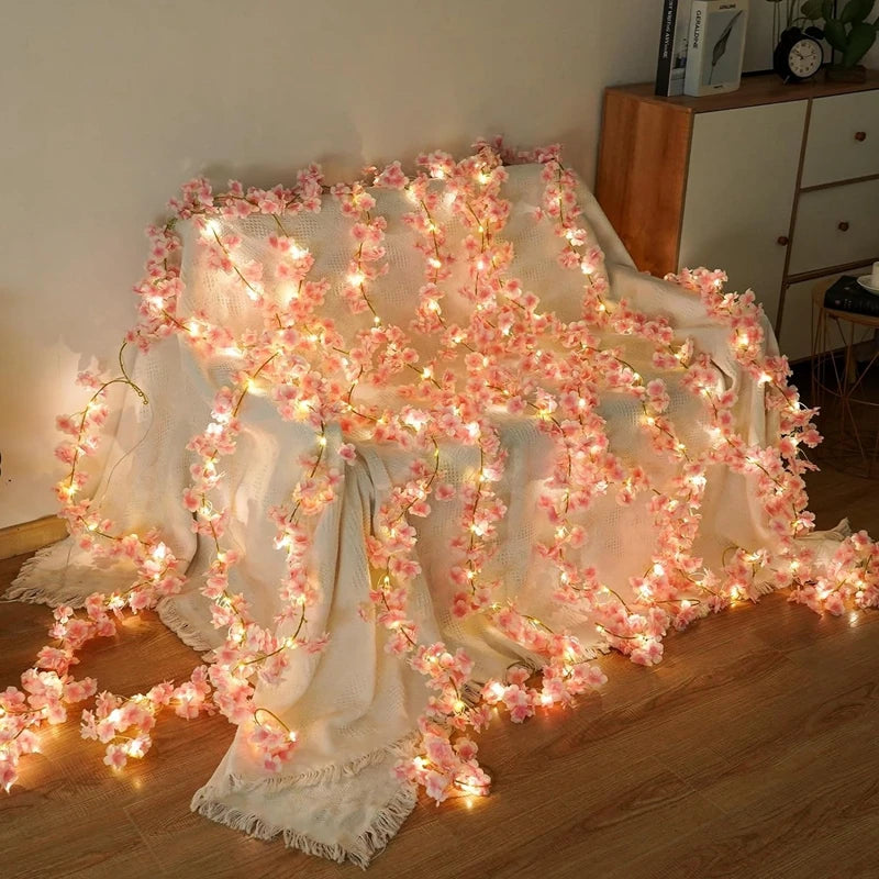 180CM Artificial Sakura Blossom Vine - Wedding Arch, Party & Bridal Fake Silk Floral Decor