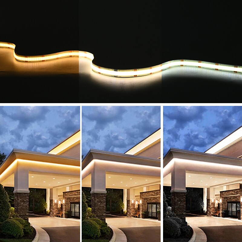 LED Strip Lights 608 LEDs/m High Density Flexible Dimmable FOB Led Tape 2700K to 6500K Changeable Lighting DC12V 24V