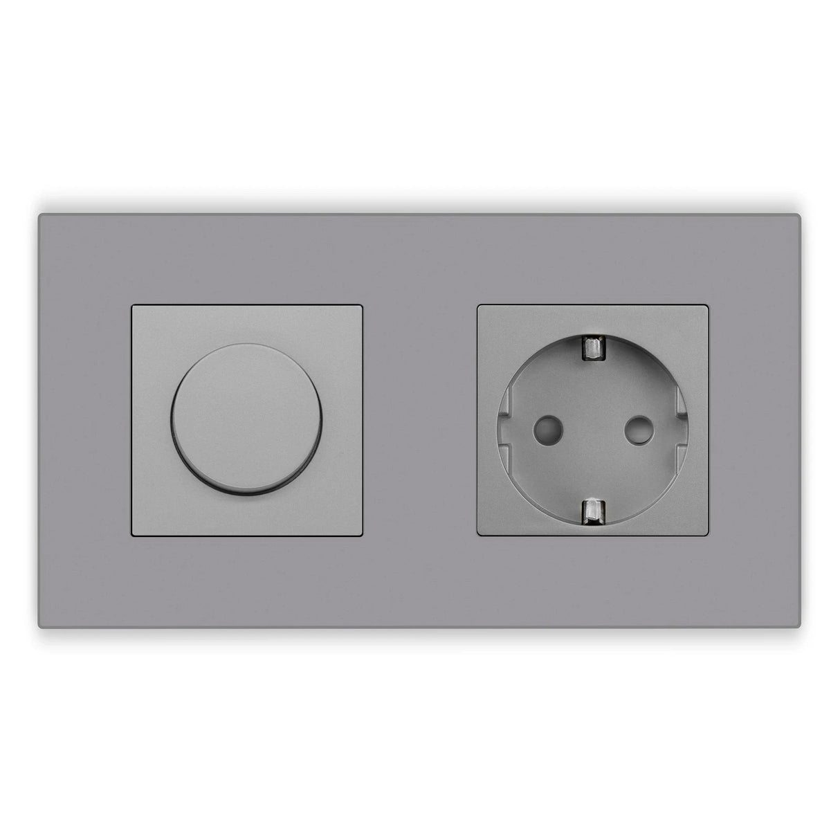 Dimmer Light Switch Rotary Knob Glass Mechanical LED Dimmable Wall Mounted Switches EU Standard Switches