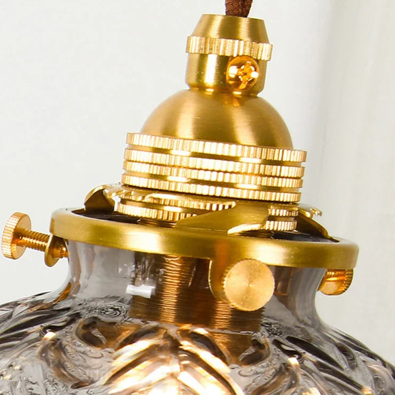 Nordic Glass Small Pendant Lights Brass Restaurant Chandelier for Living Dining Room Kitchen Bedroom Bedside Hanging Lamp
