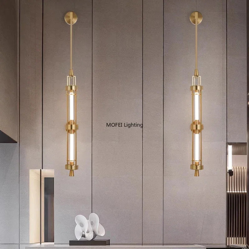 Nordic Iron Acrylic High End Golden Led Wall Lamp for Bedroom Villa Dining Living Room Home Decor Sconce Lighting Fixtures