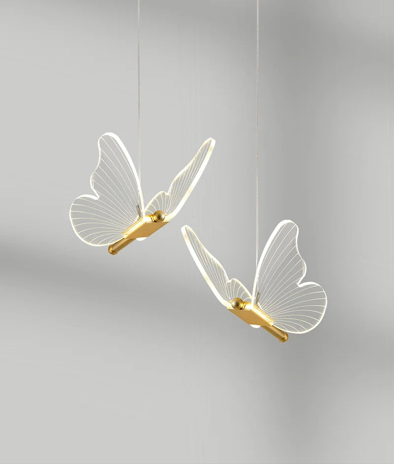 LED Pendant Light Fixture Butterfly Hanging Lamps For Ceiling Kitchen Bedside Living Room Decor Pendant Lamp