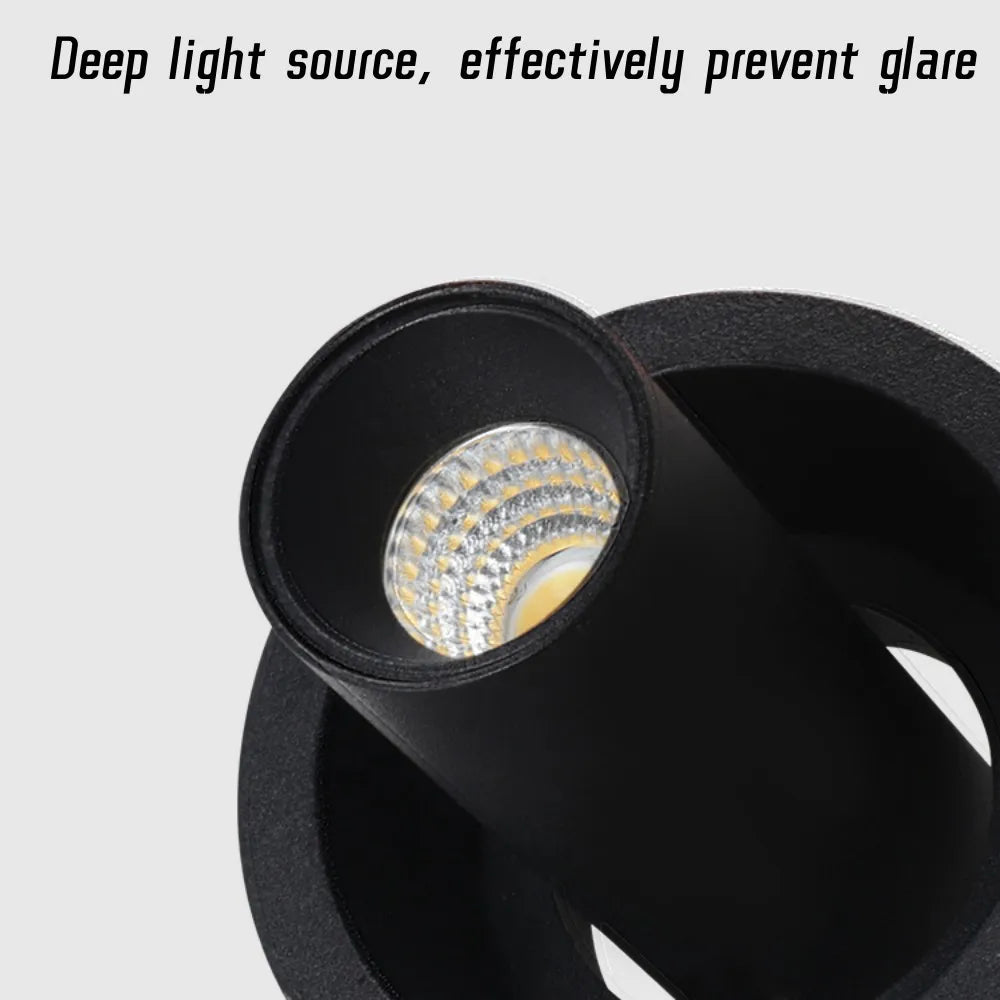 Dimmable COB LED Recessed Downlight (7W/10W/15W/18W) - Anti-Glare 360° Rotating Ceiling Spotlight (AC 85-265V)