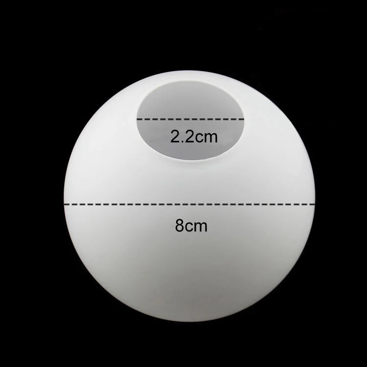 Milky White Glass Globe Lampshade Replacement (10cm–25cm) - Round Light Cover for Pendant & Table Lamps