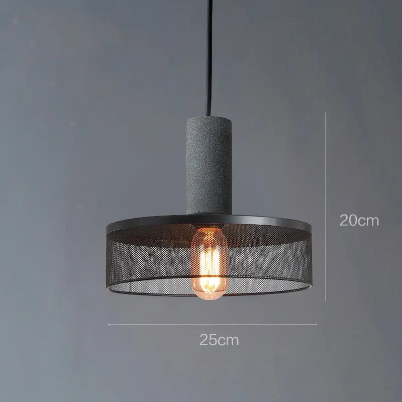 Modern Industrial Style Pendant Light Indoor LED Cement Lampshade Chandelier Art Design Parlor Bedroom Kitchen Cafe's Hanging Lamp