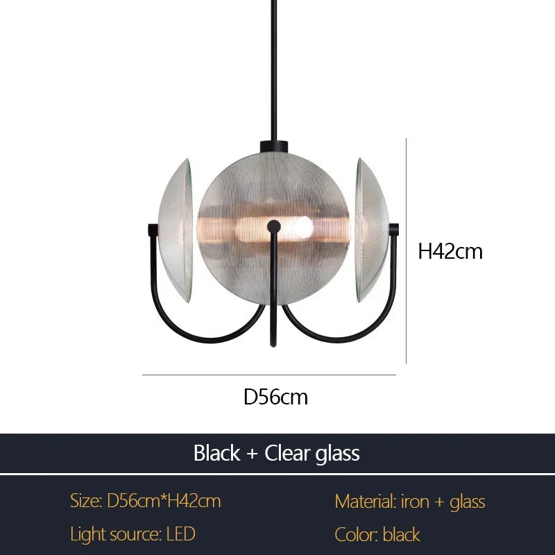 2026 Postmodern Minimalist Chandelier Luxury Glass LED Pendant Lamp For Living Dining Room Bedside Bedroom Light Suspension Lumi