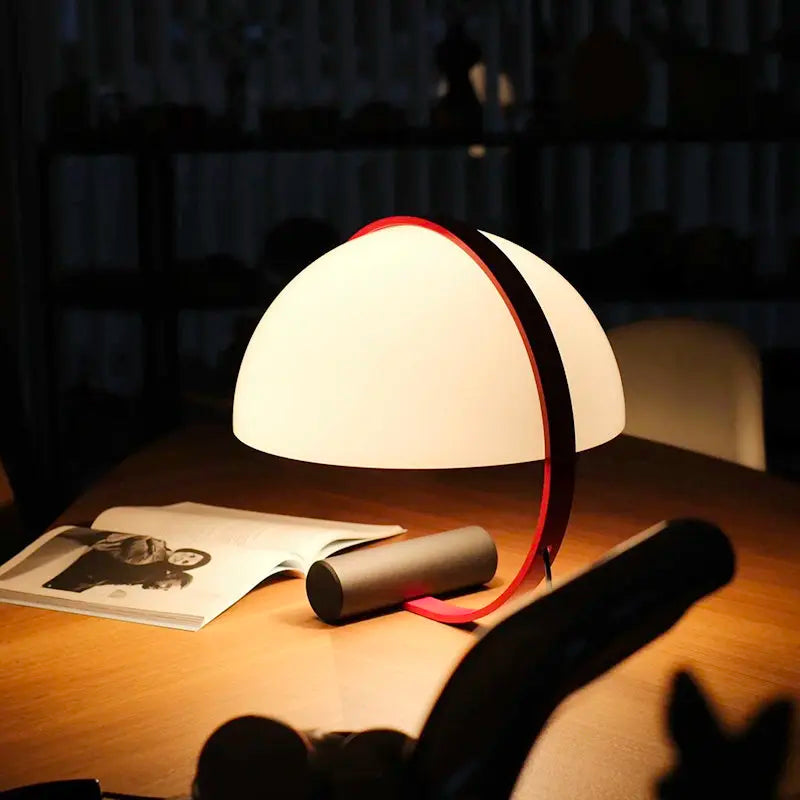 Italian Minimalist Glass LED Floor Lamps Creative Personality Semicircle White Table Lights Bedroom Bedside Study Hotel Ornament