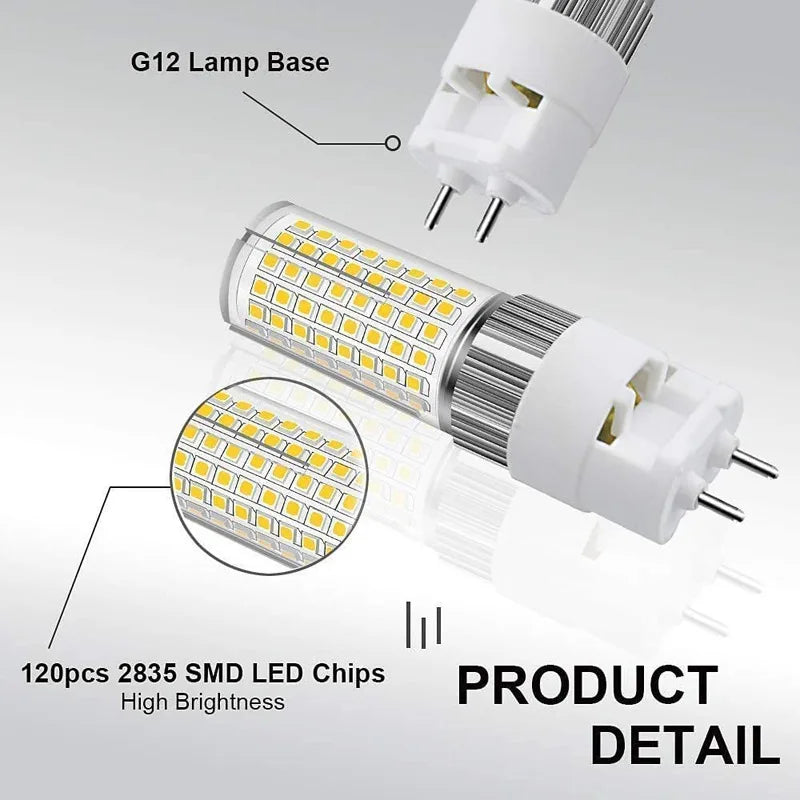 LED Corn Light 15W 25W ceramic G12 bulb light replace CDM-T G12 halogen lamp AC110-277V