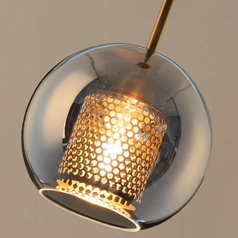 Loft Modern Pendant Light Glass Ball Hanging Lamp Kitchen Fixture Dining Hanglamp Living Room Ceiling Lamps LED s