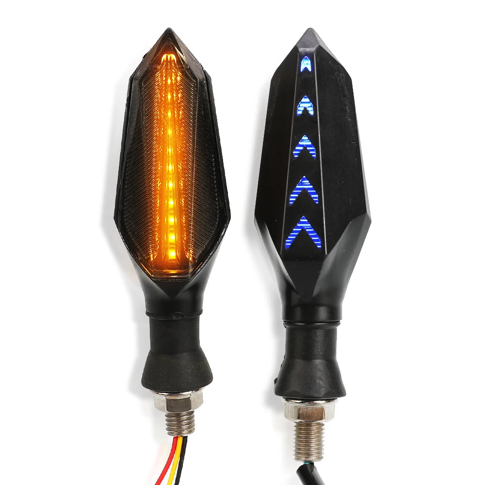 Front & Rear Motorcycle Turn Signal Indicators - Fits Yamaha YZF R1 R6 FZ1 FZ6 MT07 MT09 & Kawasaki Ninja ZX6R ZX10R