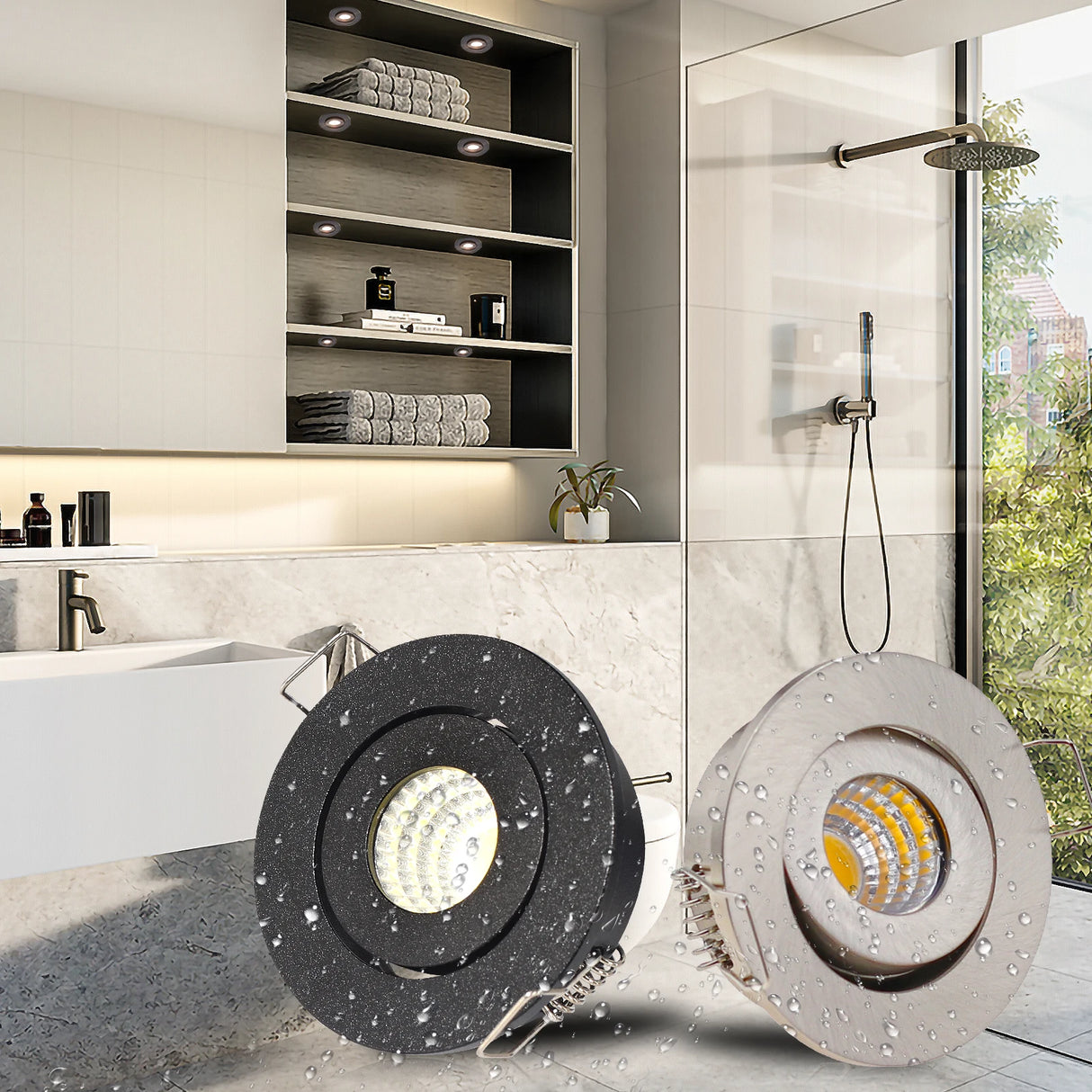 10pcs 3W IP65 Recessed Light Mini Led Downlight Water Proof Dimmable Spotlight Room Decor 52mm Built Ceiling Spot Circular Lamp