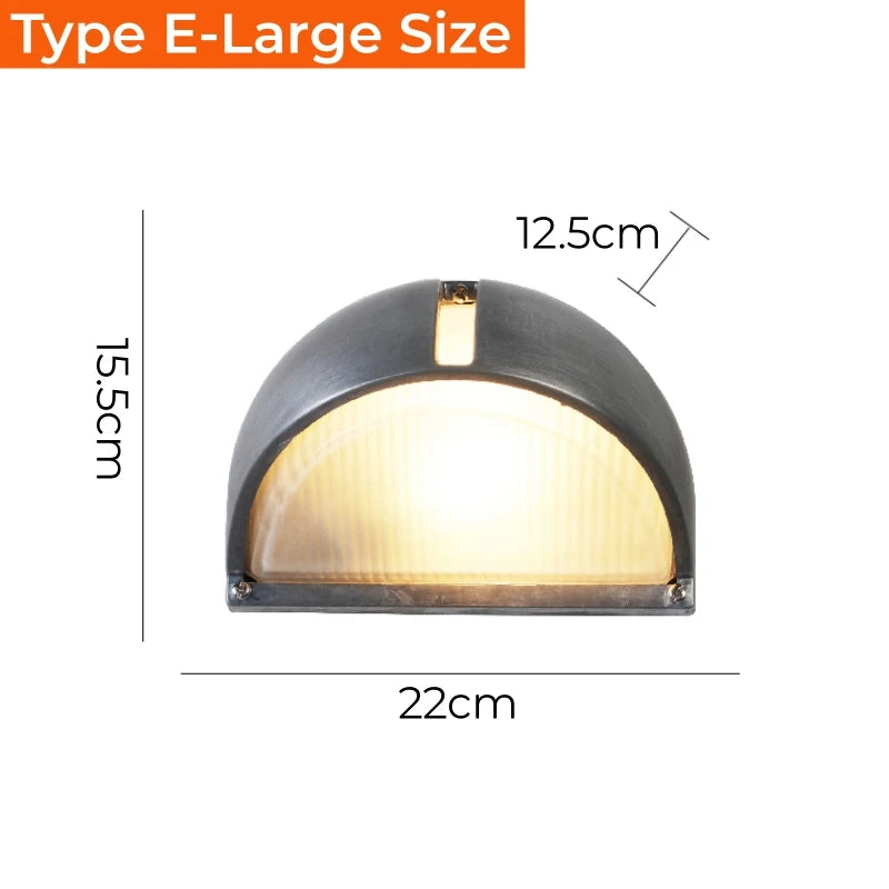 Vintage Outdoor Wall Lamp E27 Industrial Wall Lights IP65 Waterproof Glass Ceiling Sconce Bathroom Garden Exterior Wall Lighting
