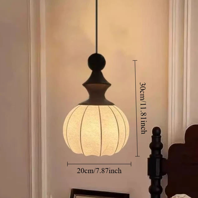 Nordic Modern Cloth & Wood Ceiling Chandelier - Minimalist Fabric Pendant Light Fixture for Living Room, Bedroom & Salon Decor