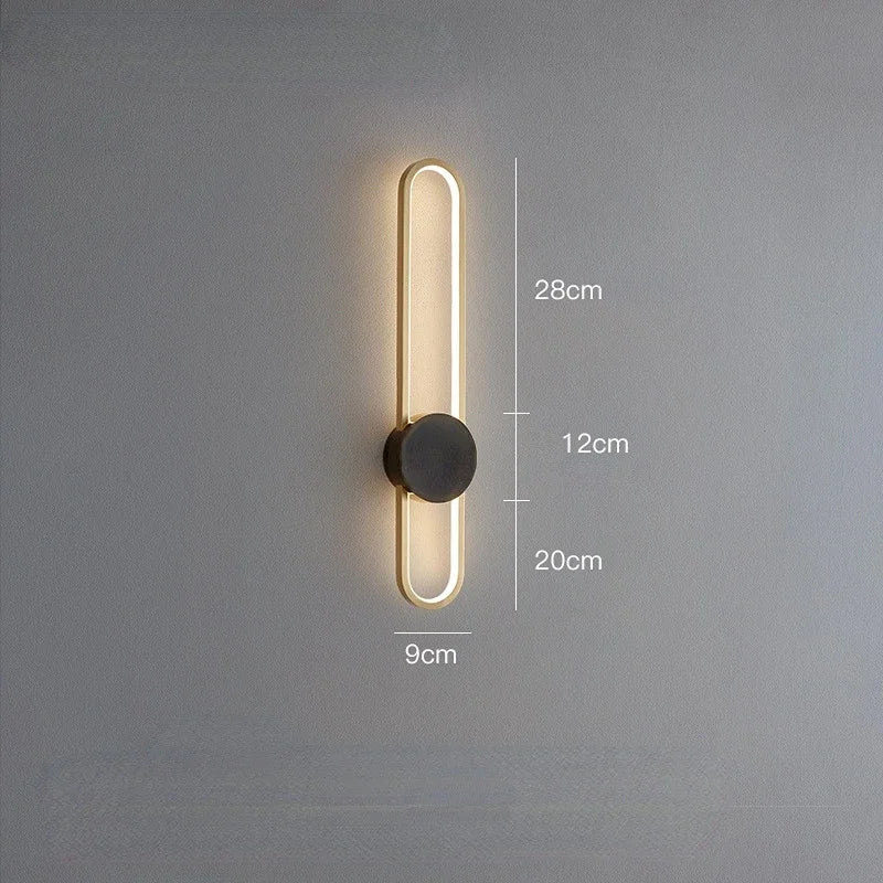 Led Ring Wall Lamps for Bedroom Bedside Hotel Modern Sconce Lights Background Restaurant Lighting Fixtures Decoration Hallway