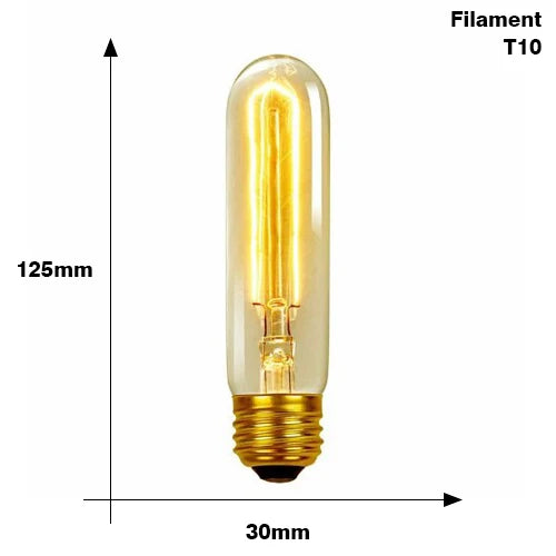 Retro Edison Light Bulb E27 220V 40W ST64 G80 G95 T10 T45 T185 A19 A60 Filament Incandescent Ampoule Bulbs Vintage Edison Lamp