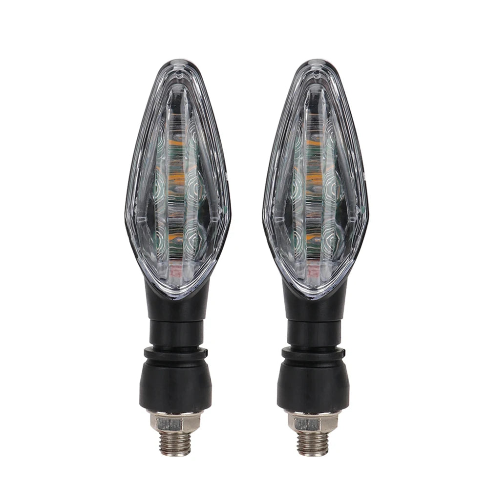 Motorcycle LED Turn Signal Light Amber Flasher Indicator Waterproof Warning Blinker Rear Tail Lights for Motorbike Scooter