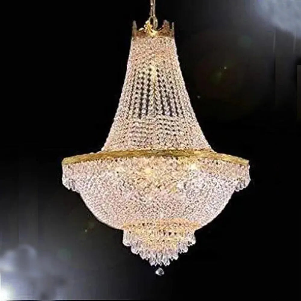Vintage French Empire Chandelier Luxury Large Foyer Crystal Ceiling Light Elegant Design