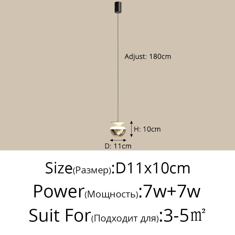 2026 New Bedside Led Pendant Lights Simple Bedroom Aisle Porch Cloakroom Small Chandelier Modern Home Indoor Decor Lighting Lamp