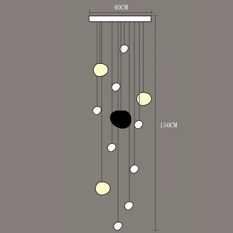 Modern Stair chandelier Pendant lights indoor lighting Ceiling lamp hanging light led Chandeliers for living room indoor lightin