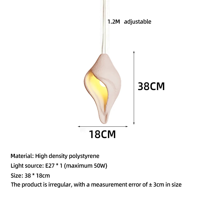 Creative Conch Pendant Light Home Decor Indoor Restaurant Lighting 2026 New Bar Island Table Modern Wabi Sabi Ceiling Chandelier