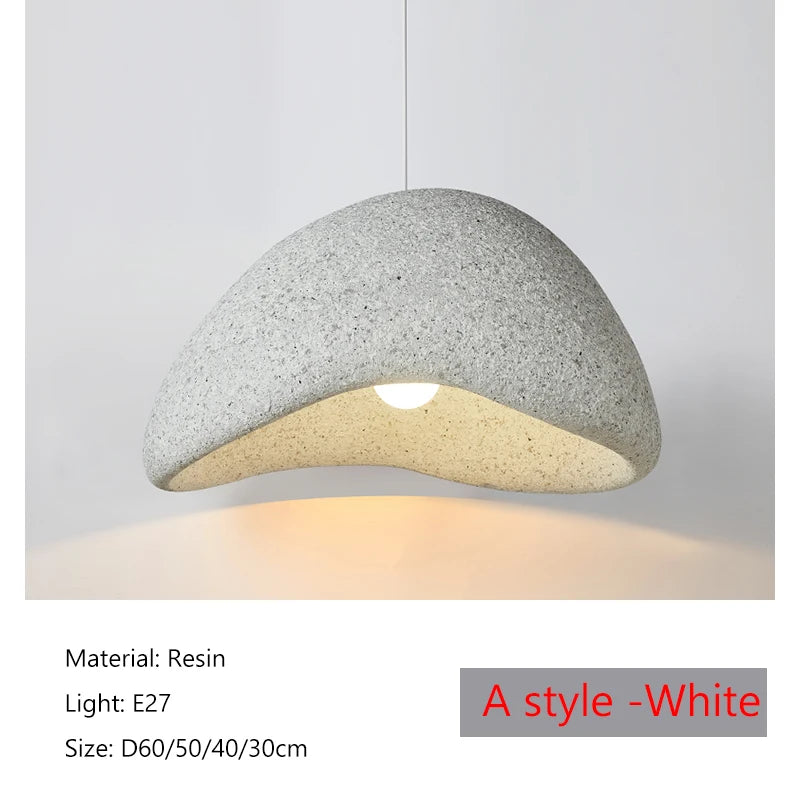 2026 Wabi-Sabi Pendant Lamp - Organic Textured Hanging Light for Dining Table