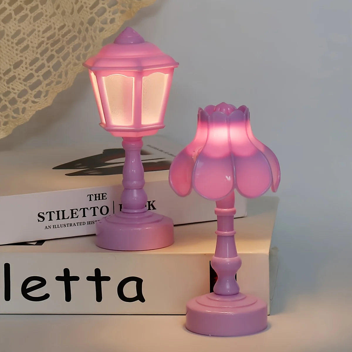 Pagoda Bud Button Battery LED Table Lamps Desk Night For Bedroom Dining Night Light Simple Flower Modern Decoration