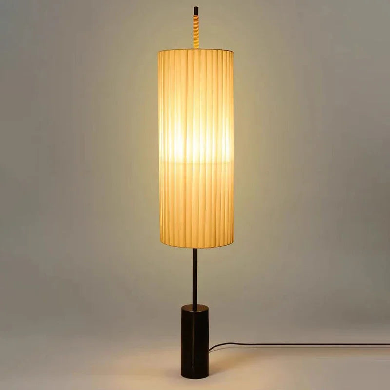 Japanese Style Minimalist Tatami Fabric Led Floor Lamp Nordic Study Living Room Home Decor Standing Light Bedroom Bedside Lamp