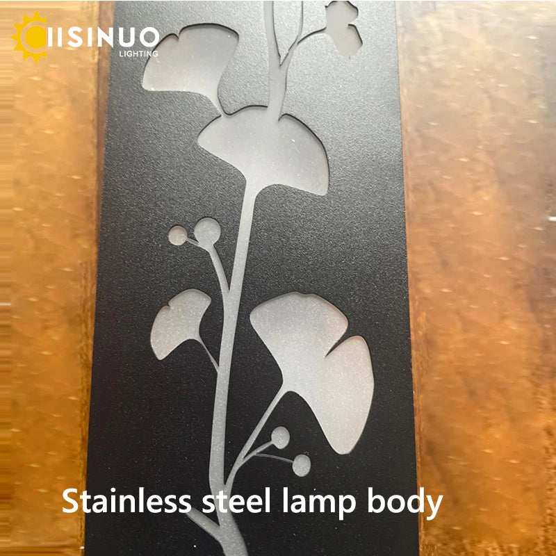 Outdoor Stainless Steel Lotus Wall Light - IP65 Waterproof Long Sconce