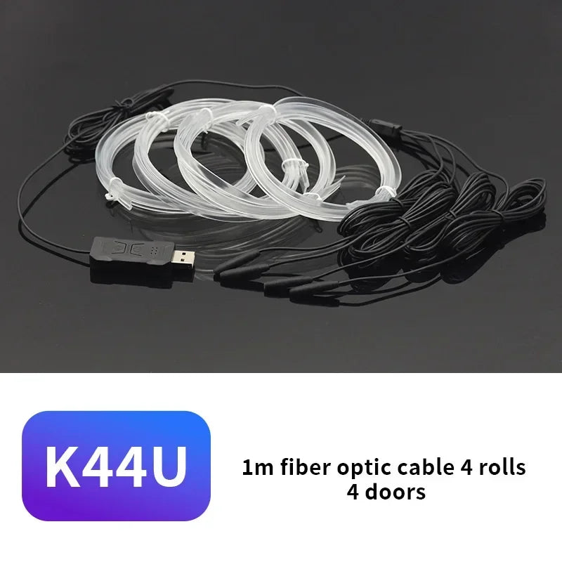 3M Car Interior LED Decorative Lamp - EL Wiring Neon Strip for Auto DIY