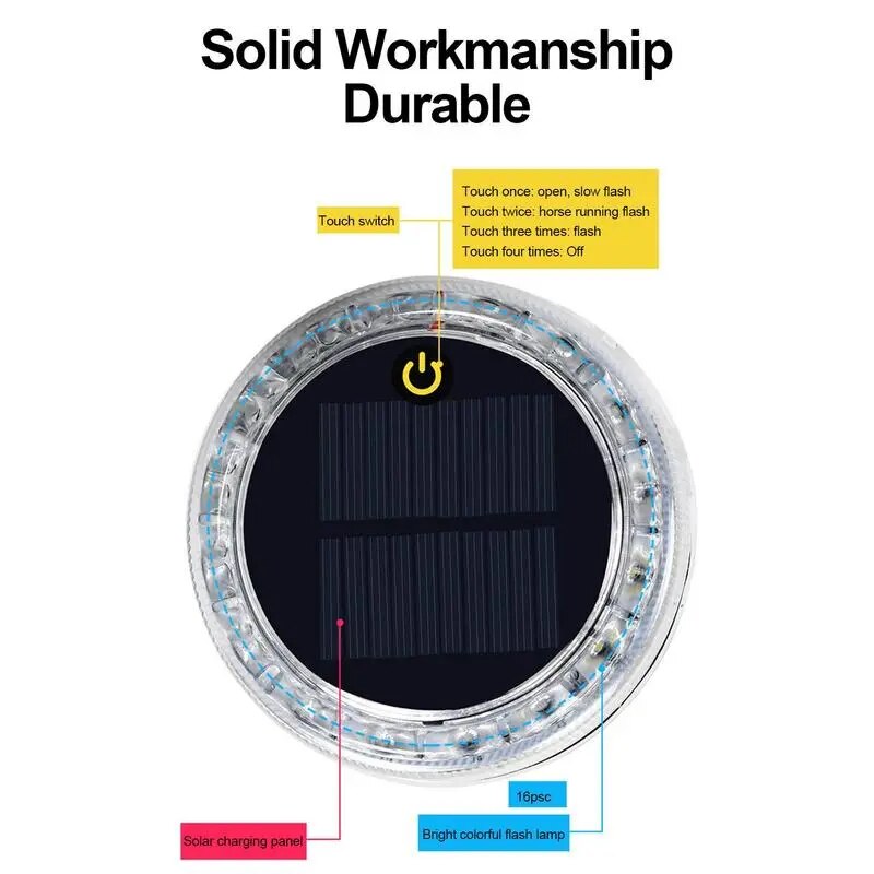 Mini LED Solar Power Car Warning Light Night Security Simulated Alarm Wireless Anti-Theft Caution Lamp Flashing Alarm Lamp Dummy