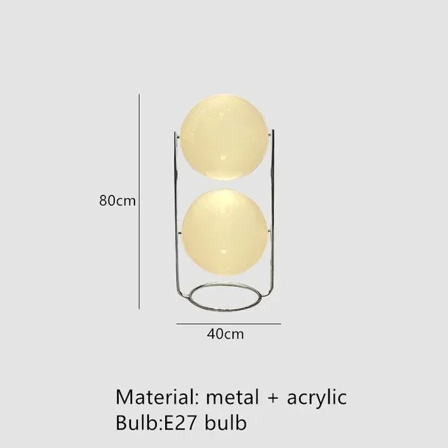Garrault Delord Floor Lamp Chrome Metal White Acrylic Ball Floor Light Living Room Hotel Room Sofa Decoration Lamp