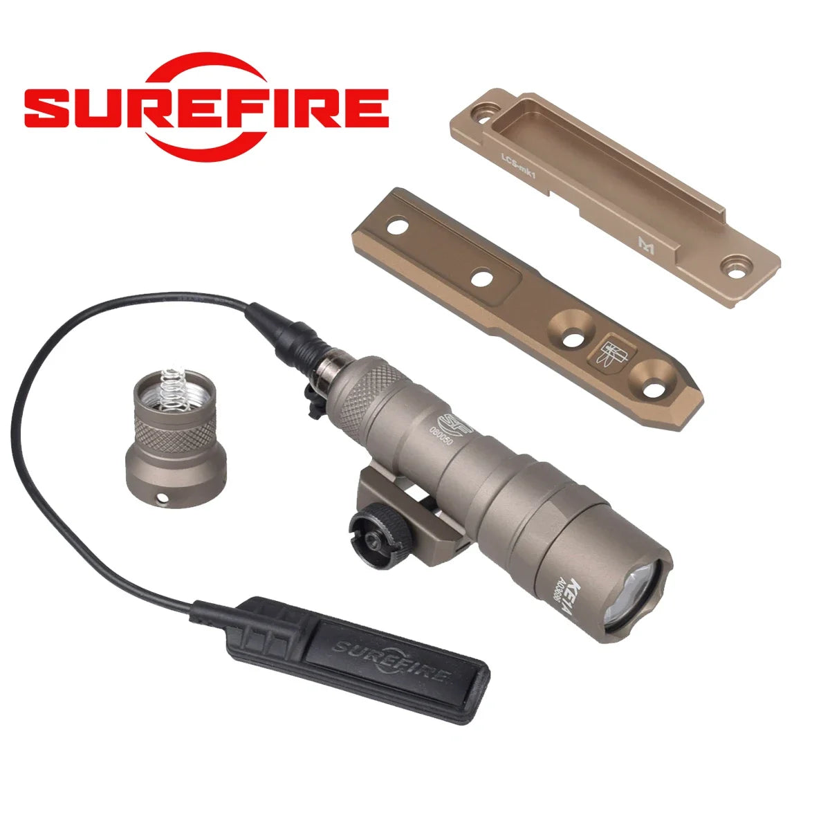 Tactical M300A / M600 Airsoft Scout Light with Thorntail Offset Adaptive Rail Mount (20mm Rail)