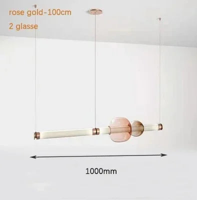 Scott Luna Chandelier Postmodern italian design lamps replica led light glass long tube lamp Bedroom Living Room bedside lamp