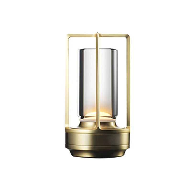 Aluminum Alloy Crystal LED Table Lamp - Rechargeable Touch Atmosphere Night Light