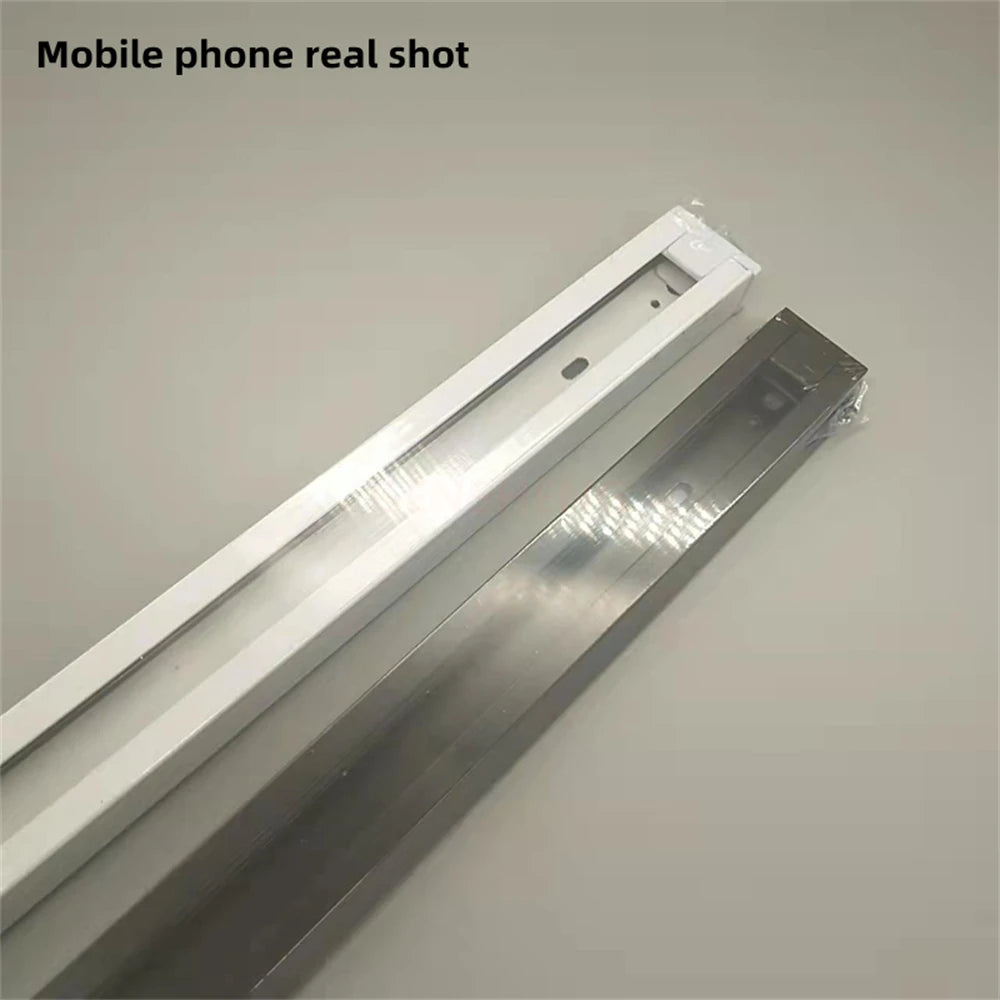 LED Track Light Rail 0.5M 1M Black White Aluminum 2 Wire System Track Light Series Universal Track for Ceiling Spot Lamps