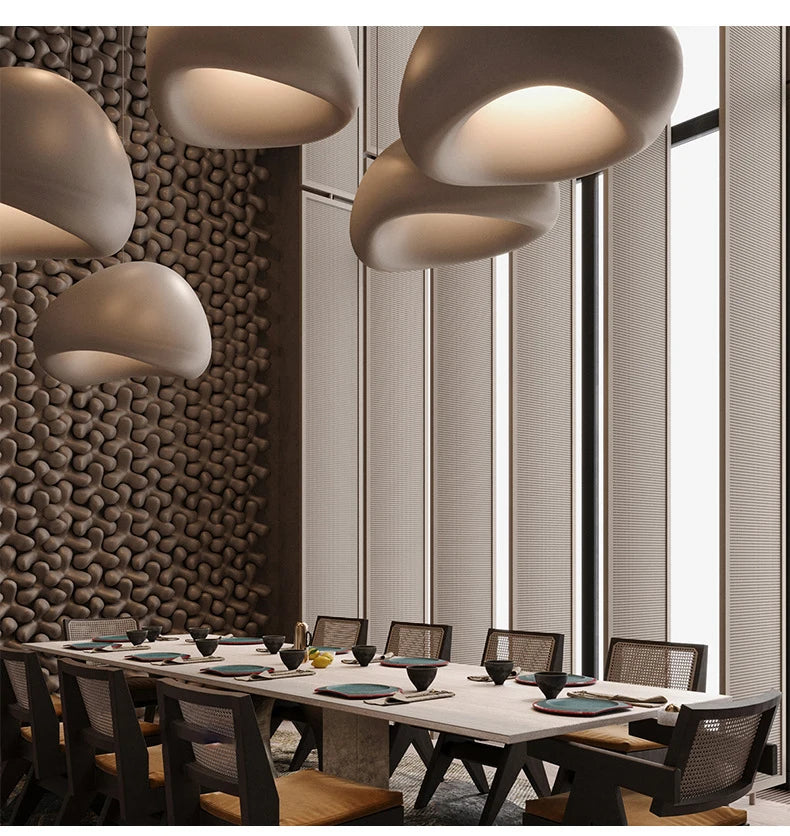 Nordic Wabi Sabi Pendant Lamps Dining Room Lighting Modern Living Room Bedroom LED Ceiling Chandelier Loft Lustre Hanging Lights