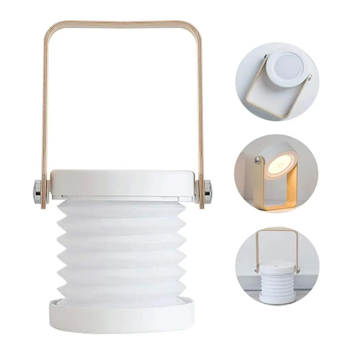 Foldable LED Table Lamp & Dimmable Night Light - Rechargeable Desk Lantern