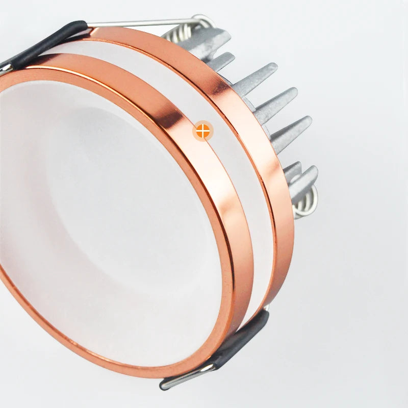 Led Mini Downlight 3W 5W Dimmable Spot Light Recessed Lights ac85-265v Ceiling Indoor Lamp Acrylic Side Glow 220V 230V 110V