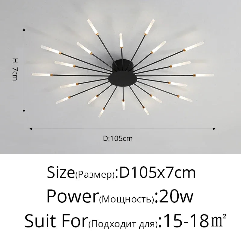 Modern Rotating Pen Tip LED Ceiling Light - Creative Sculptural Art Chandelier