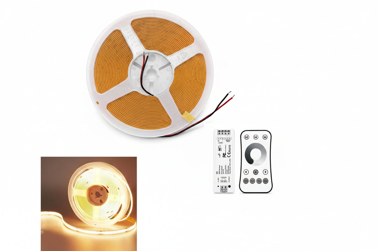 24V LED COB Free Cut Strip 5m 10m 312/576 LEDs Flexible Light Tape 3000K 4000K 6000K Bright Linear Lighting with Remote Control