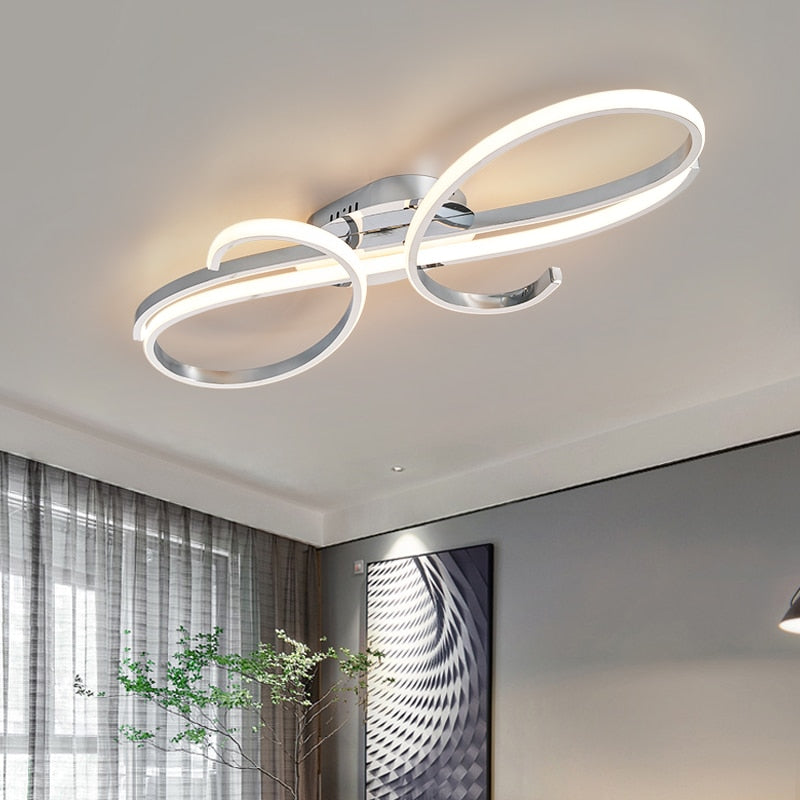 Gold/Chrome Plated Modern led Ceiling Chandelier for Living Dining Room Bedroom Study Apartment Hanging Ceiling Lamp Fixtures