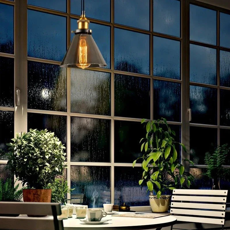 Clear Gray Amber Colour Vintage Pendant Lights Dining Glass Hanging Lamp Russia Loft Luminaire Modern Bedroom Light Fixture