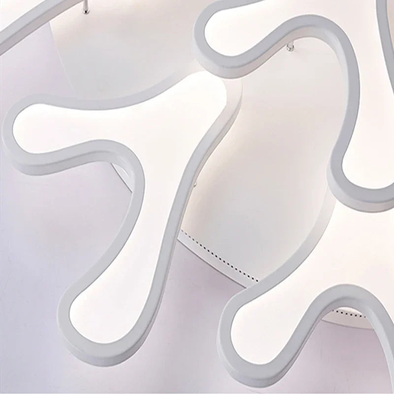 European Acrylic Coral Type Led Round Ceiling Chandelier Lamp For Living Room Study Suitablecreative Home Decoration