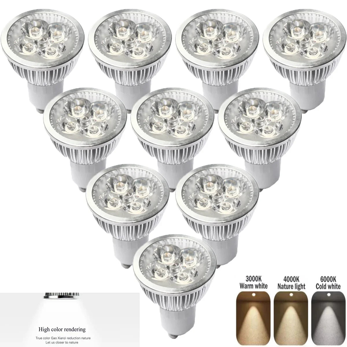Super Bright GU10 LED Bulb | 9W 12W 15W Dimmable Spotlight | 110V 220V